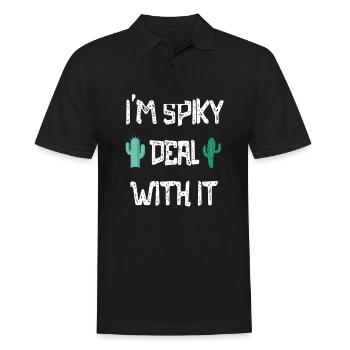 Cactus Cactus Cactus Prickly Houseplant Gift - Men's Polo Shirt - black - Front - Kai (181cm)