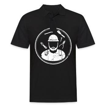 Mechanic Tool Construction Worker Basterl Gift - Men's Polo Shirt - black - Front - Kai (181cm)