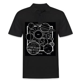Planet Solar System Galaxys - Men's Polo Shirt - black - Front - Kai (181cm)