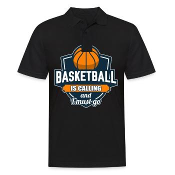 Basketball Ball Sport Team Basketball Team - Men's Polo Shirt - black - Front - Kai (181cm)