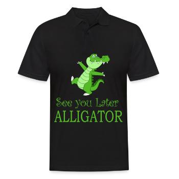 Crocodile d'alligator dansant cadeau de dire drôle - Polo Homme - noir - Devant - Kai (181cm)