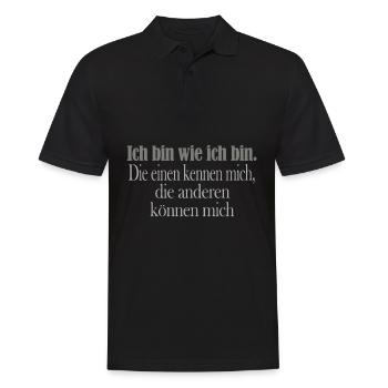 Spruch Deutsch Leute Geschenk - Männer Poloshirt - Schwarz - Vorne - Kai (181cm)