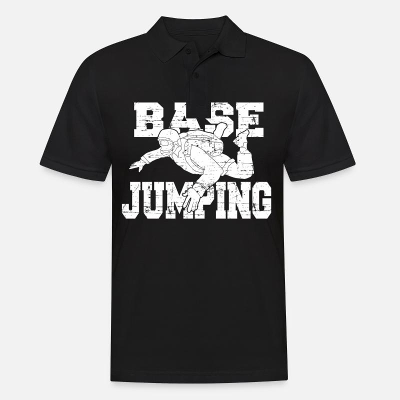 Base Jumping Jumper Fallschirmspringer Geschenk - Männer Poloshirt - Schwarz