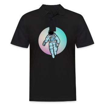 Astronaut Raumfahrer Spaceman Raumanzug Geschenk - Männer Poloshirt - Schwarz - Vorne - Kai (181cm)