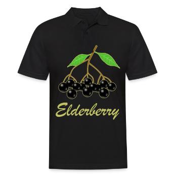 Cadeau de fruits sains fruits de sureau vegan - Polo Homme - noir - Devant - Kai (181cm)