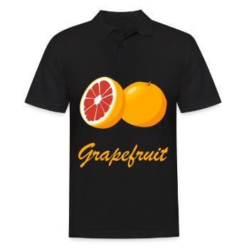 Grapefruit Zitrusfrüchte gesund Saft Geschenkidee - Männer Poloshirt - Schwarz - Vorne - Kai (181cm)