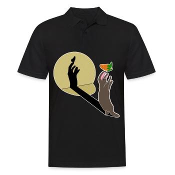 Kaninchen Schmetterling Ostern Hase Geschenkidee - Männer Poloshirt - Schwarz - Vorne - Kai (181cm)