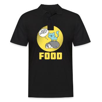 Katzenfischfutter, das coole Geschenkidee träumt - Männer Poloshirt - Schwarz - Vorne - Kai (181cm)