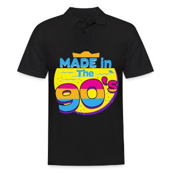 Cadeau arc en ciel anniversaire vintage des années 90 - Polo Homme - noir - Devant - Kai (181cm)