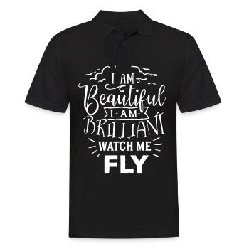 Motivation Rêves Caractère Cadeau Vie Positif - Polo Homme - noir - Devant - Kai (181cm)