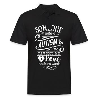 Autisme Don L’amour n’a pas besoin de mots - Polo Homme - noir - Devant - Kai (181cm)