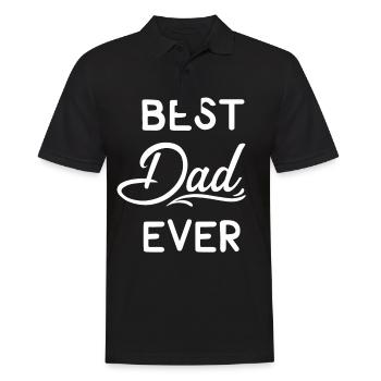 Père cadeau héros cadeau de la fête des pères fils fille - Polo Homme - noir - Devant - Kai (181cm)