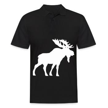 elk - Men's Polo Shirt - black - Front - Kai (181cm)