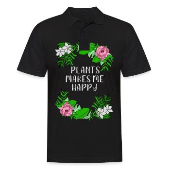 Blume Liebe Pflanzen Rose Florist Geschenkidee - Männer Poloshirt - Schwarz - Vorne - Kai (181cm)