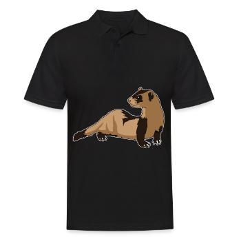 Furet Weasel Mader Comic, idée cadeau Kawaii - Polo Homme - noir - Devant - Kai (181cm)