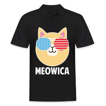 Meowica Katzen land tolle Geschenkidee - Männer Poloshirt - Schwarz - Vorne - Kai (181cm)
