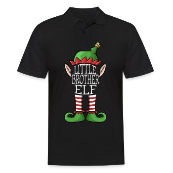 Little Elf Brother Xmas Christmas Family Costume - Men's Polo Shirt - black - Front - Kai (181cm)