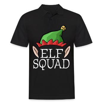 Elf Squad - Team Groupe Xmas Christmas Costume - Men's Polo Shirt - black - Front - Kai (181cm)
