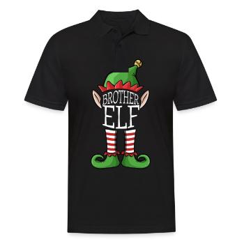 Eleven Brother Xmas Christmas Costume Family Design - Men's Polo Shirt - black - Front - Kai (181cm)