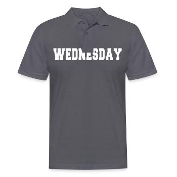Mercredi mercredi Idée de cadeau disant - Polo Homme - charbon - Devant - Nico (186cm)