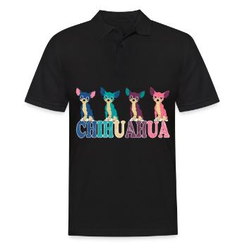 Cute chihuahua dog puppy paw funny gift - Men's Polo Shirt - black - Front - Kai (181cm)