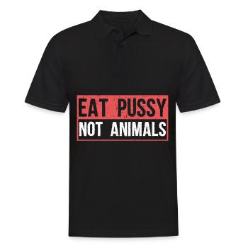 Bisous chatte - Polo Homme - noir - Devant - Kai (181cm)