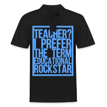 teacher? - Men's Polo Shirt - black - Front - Kai (181cm)