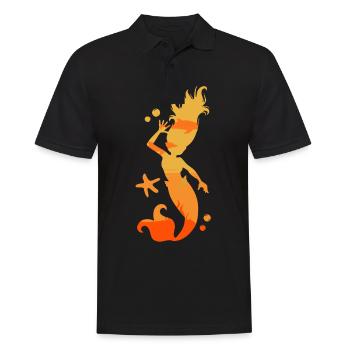 Mermaid mermaid mermaid fairy tale - Men's Polo Shirt - black - Front - Kai (181cm)