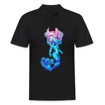 Mermaid mermaid mermaid fairy tale - Men's Polo Shirt - black - Front - Kai (181cm)