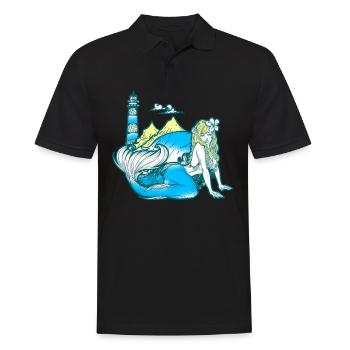 Mermaid mermaid mermaid fairy tale - Men's Polo Shirt - black - Front - Kai (181cm)
