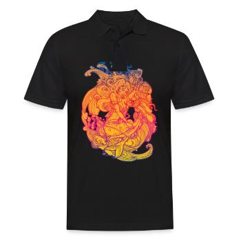 Mermaid mermaid mermaid fairy tale - Men's Polo Shirt - black - Front - Kai (181cm)
