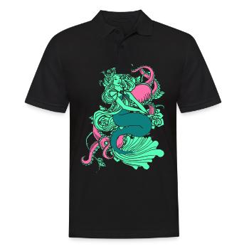 Mermaid mermaid mermaid fairy tale - Men's Polo Shirt - black - Front - Kai (181cm)