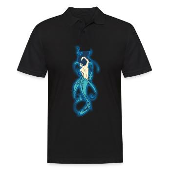 Mermaid mermaid mermaid fairy tale - Men's Polo Shirt - black - Front - Kai (181cm)