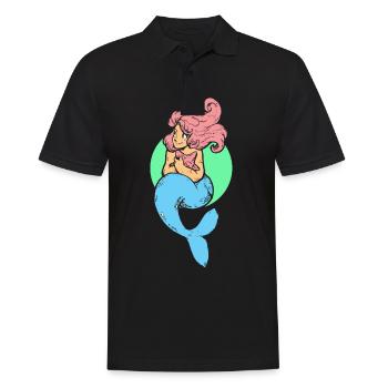Mermaid mermaid mermaid fairy tale - Men's Polo Shirt - black - Front - Kai (181cm)