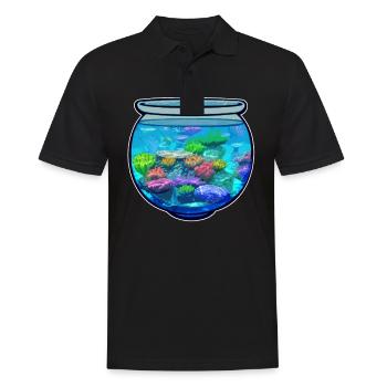 Cadeau de récif de corail sous-marin d'aquarium - Polo Homme - noir - Devant - Kai (181cm)