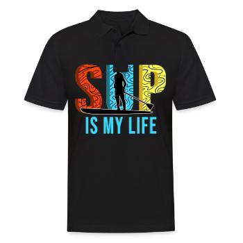 Stand up Paddling SUP Spruch Geschenkidee - Männer Poloshirt - Schwarz - Vorne - Kai (181cm)
