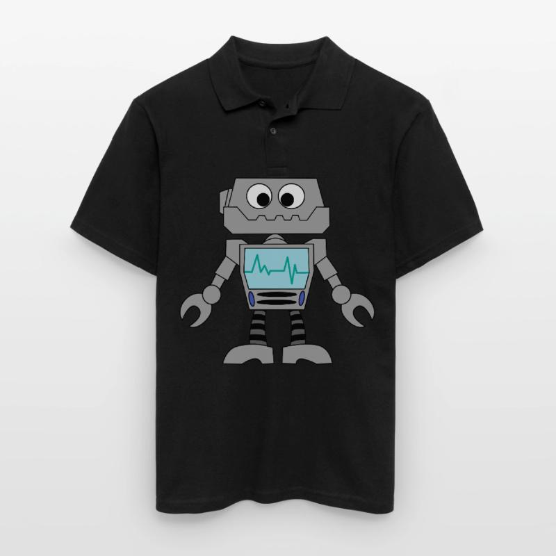 Robot Technology Computer Electronics Gift Idea Men's Polo Shirt