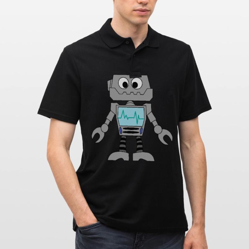 Robot Technology Computer Electronics Gift Idea Men's Polo Shirt