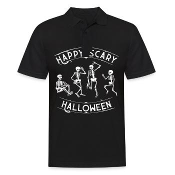 Skeleton Party Halloween - Men's Polo Shirt - black - Front - Kai (181cm)