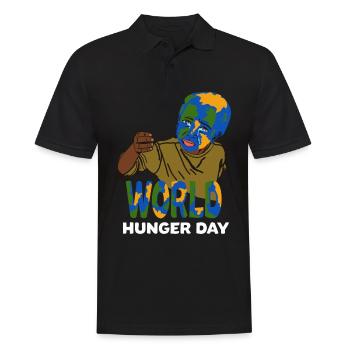 World hunger and world food day gift idea - Men's Polo Shirt - black - Front - Kai (181cm)