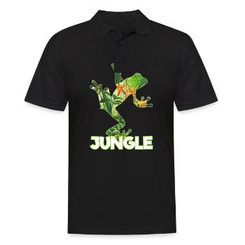 Jungle Frog Protection des animaux Conservation Amazon - Polo Homme - noir - Devant - Kai (181cm)