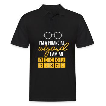 Accountant - Accountant - Auditor - Men's Polo Shirt - black - Front - Kai (181cm)