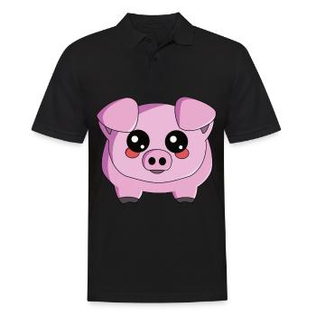 cochon cochon domestique - Polo Homme - noir - Devant - Kai (181cm)