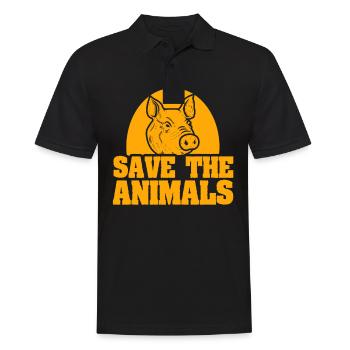 Animal bien-être animal animal cochon animal - Polo Homme - noir - Devant - Kai (181cm)