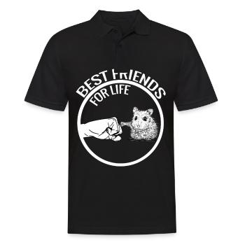 Hamster meilleurs amis pour le cadeau de la vie - Polo Homme - noir - Devant - Kai (181cm)