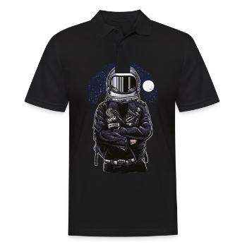 Vol spatial de l'astronaute - Polo Homme - noir - Devant - Kai (181cm)
