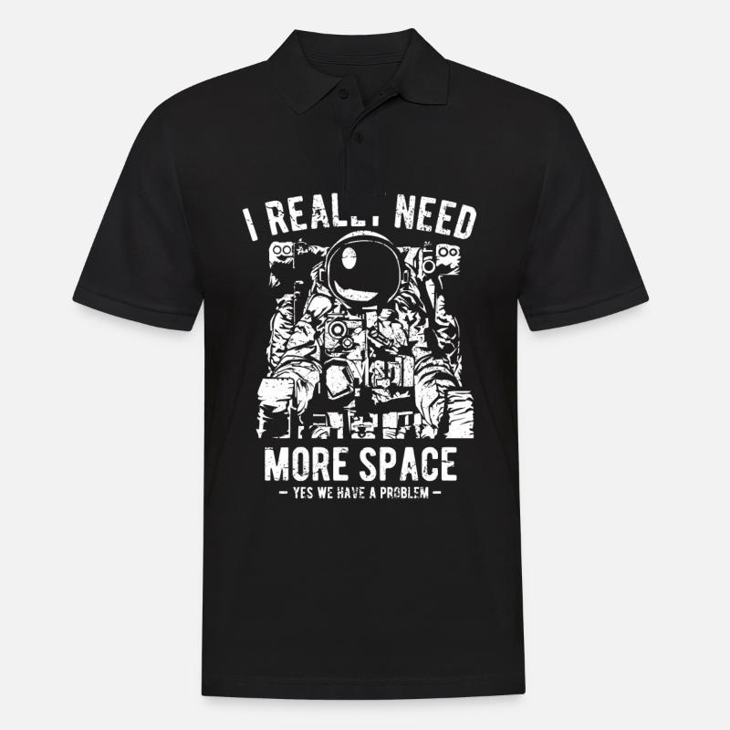 Astronaut space space flight - Men's Polo Shirt - black