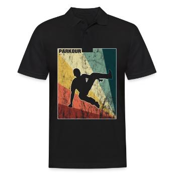 Parkour Freerunning Traceur Parcour Urban Gift - Men's Polo Shirt - black - Front - Kai (181cm)