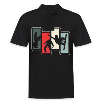 Snowboarding Snowboarder Snowboard Design Shirt - Männer Poloshirt - Schwarz - Vorne - Kai (181cm)