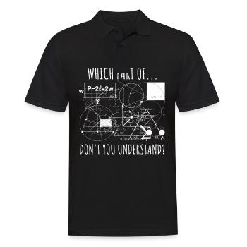 Physik Maschinenbau komplizierte Formeln Nerd - Männer Poloshirt - Schwarz - Vorne - Kai (181cm)
